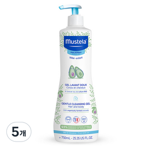 무스텔라 젠틀 탑투토 클렌징 젤, 750ml, 5개