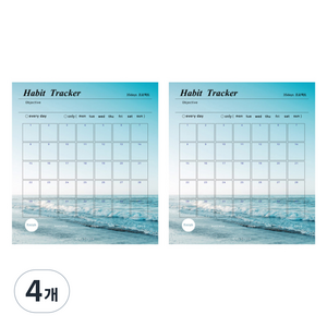 아이씨엘디자인 Habit Tracker 35day 포토 해빗트래커 목표달성, 바다, 4개