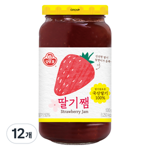 오뚜기 딸기쨈, 500g, 12개