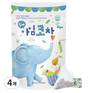 코리인제이아일랜드 배도라지 작두콩 아임코차, 4개, 1.5g, 20개입