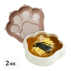 퍼기 유아용 냥냥 흡착볼 + 흡착뚜껑 세트, 2세트, 토프브라운