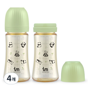 토비앤몰리 PPSU 포포 트윈젖병, 그린, 280ml, 4개
