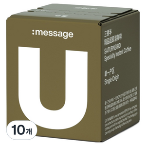 새턴버드 메시지 시리즈 콜드브루 커피 U 싱글 오리진 다크 로스팅, 3g, 6개입, 10개