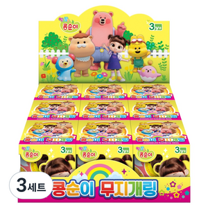 콩순이 무지개 링 스프링 3종 x 3p 세트, 혼합색상, 3세트
