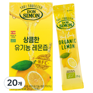 돈시몬 유기농 착즙 레몬즙, 25g, 280개
