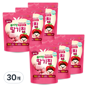 퓨어잇 동결건조 딸기칩, 12g, 30개