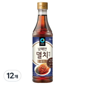 청정원 남해안 멸치액젓 골드, 1kg, 12개