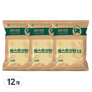 대주 베스트산란 산란계 전용 닭사료 step3, 1.5kg, 12개