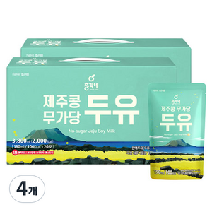 총각네 제주콩 무가당 두유, 190ml, 80개