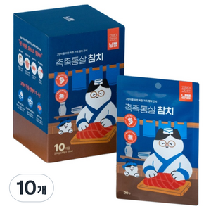 냥쌤 고양이 육즙 가득 촉촉한 통살 간식 10p, 참치, 200g, 10개