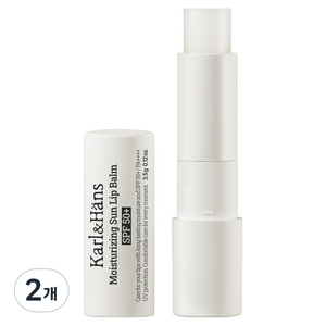 칼앤한스 모이스처라이징 유브이 쉴드 선 립밤 SPF50+, 3.5g, 2개, 무향