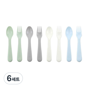 심플 피크닉 스푼포크 2종 x 4p 세트, 6세트