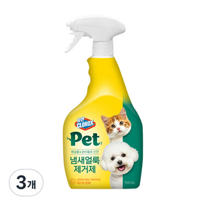 유한락스 반려동물 냄새얼룩 제거제, 750ml, 3개