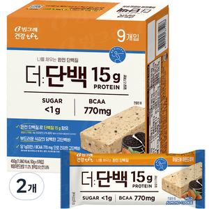 더단백 마일드바 아몬드쿠키 9p, 450g, 2개