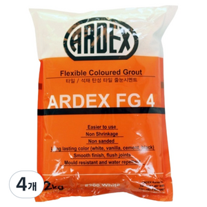아덱스 줄눈 셀프 시공 고탄성 방수 FG4 2kg 백색, 4개