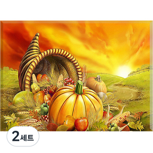 히여 DIY 보석 십자수 캔버스형 40 x 50 cm, 19. 풍경화 해돋이 KS-507, 2세트