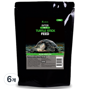 쥬맥스 인터 거북이 사료, 100g, 6개