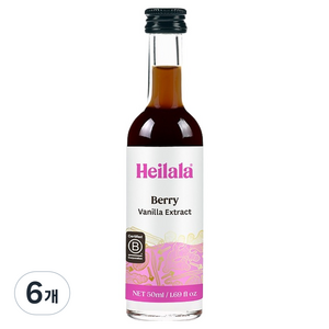헤이라라 베리 바닐라 익스트랙 스트로베리 딸기 착향료, 6개, 50ml