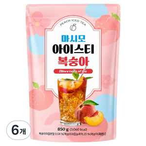 마시모 아이스티 복숭아, 850g, 6개, 1개입