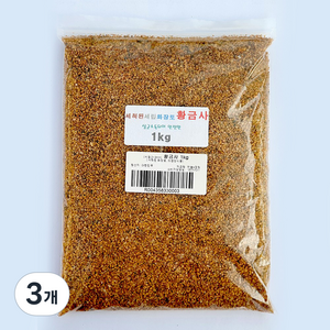 하늘e정원 세척된 세립 화장토 황금사 흙, 3개, 1kg