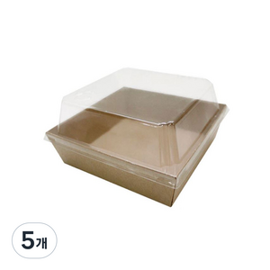 더담다 크라프트 정사각 도시락 소, 50개입, 5개