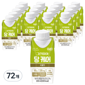그린비아 당케어 곡물맛, 200ml, 72개