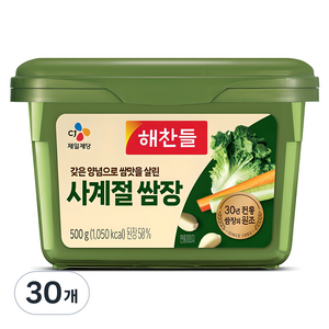 해찬들 사계절 쌈장, 500g, 30개