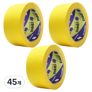 신흥테이프 마스킹 테이프 노랑 48mm x 40m, 45개