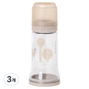 마더케이 일회용 젖병 무꼭지 250ml, 베이지, 3개
