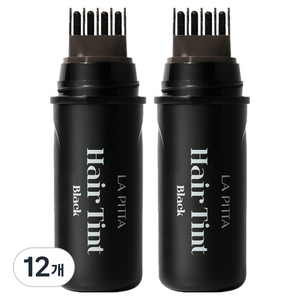 라피타 새치커버 헤어틴트 10ml, 블랙, 12개