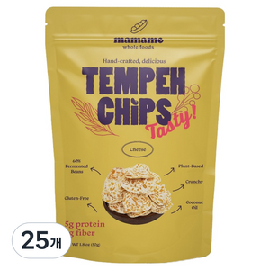 마마메 템페 칩스 치즈, 25개, 50g