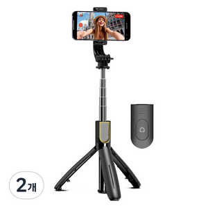 셀루미 초경량 스마트폰 셀카봉 삼각대 122g, 무광블랙, 2개, SEL-AT700K