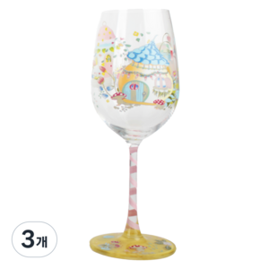 마시피렌체 페스티발 와인잔 옐로우, 420ml, 3개