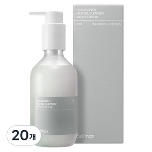 셀리맥스 듀얼배리어 마일드 젤 클렌저, 200ml, 20개