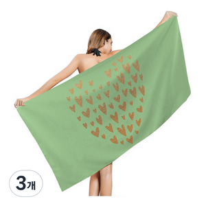 파라다이소 윙크아이 하트 패턴 비치타월 80 x 160 cm, 27, 3개