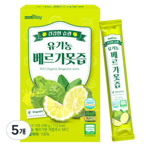 제스티지 NFC 유기농 베르가못즙 100% 스틱 14p, 5개, 280g