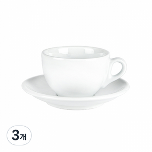 누보 카푸치노잔 세트, 백색, 3개