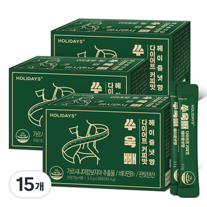 홀리데이즈 쑤욱빼 다이어트 커피맛 헤이즐넛향 28포, 92.4g, 15개