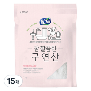 참그린 참 깔끔한 구연산 주방세제, 1kg, 15개
