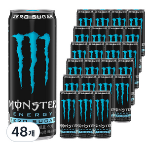 몬스터에너지 드링크 제로 슈거, 355ml, 48개