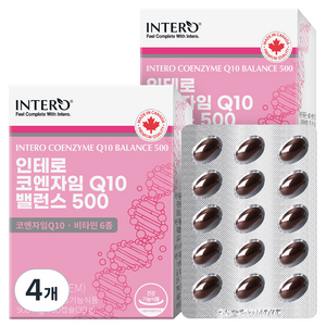 인테로 코엔자임 Q10 밸런스 500 30g, 60정, 4개
