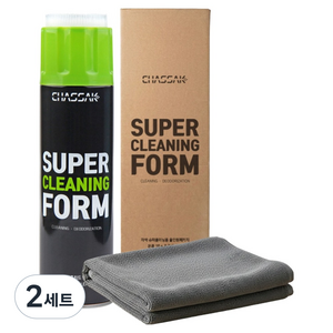 차싹 슈퍼클리닝폼 550ml + 극세사타월 세차용품세트, 2세트
