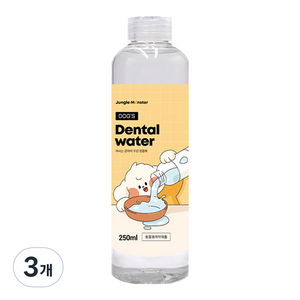 정글몬스터 독 덴탈워터 마시는 구강 청결제, 250ml, 3개