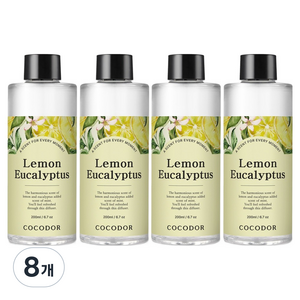 코코도르 디퓨저 리필액, 레몬 유칼립투스, 200ml, 8개