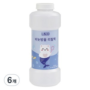 라이키드 비눗방울 리필액 LIK-BS03 472ml, 6개