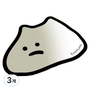 피어니스트 말랑이 욕실 규조토 매트, 시무룩말랑, 3개