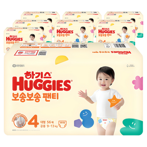 하기스 보송보송 팬티형 기저귀 공용, 4단계, 448매