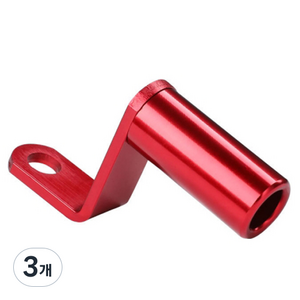 오토바이 사이드 미러 확장바, 레드, 3개