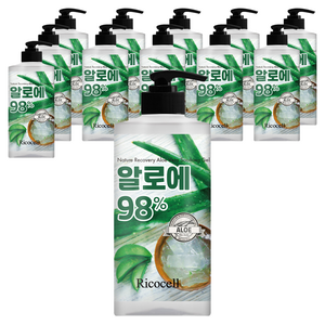 리코셀 네이처 리커버리 알로에 수딩 젤 이엑스, 1L, 12개