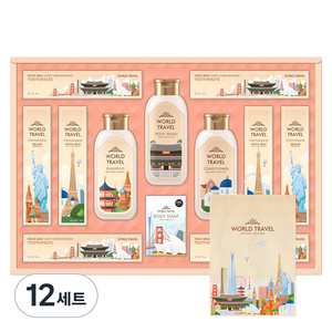 LG생활건강 월드트레블에디션 헤어바디케어 선물세트 + 쇼핑백, 12세트